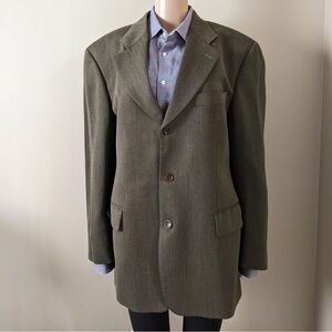 Vintage Hugo Boss Virgin Wool Taupe Blazer, men’s 52C.